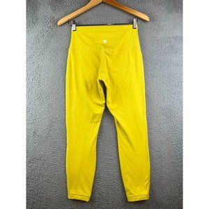 LULULEMON ALIGN HIGH RISE PANT 25” Leggings Yellow Serpentine SIZE 8